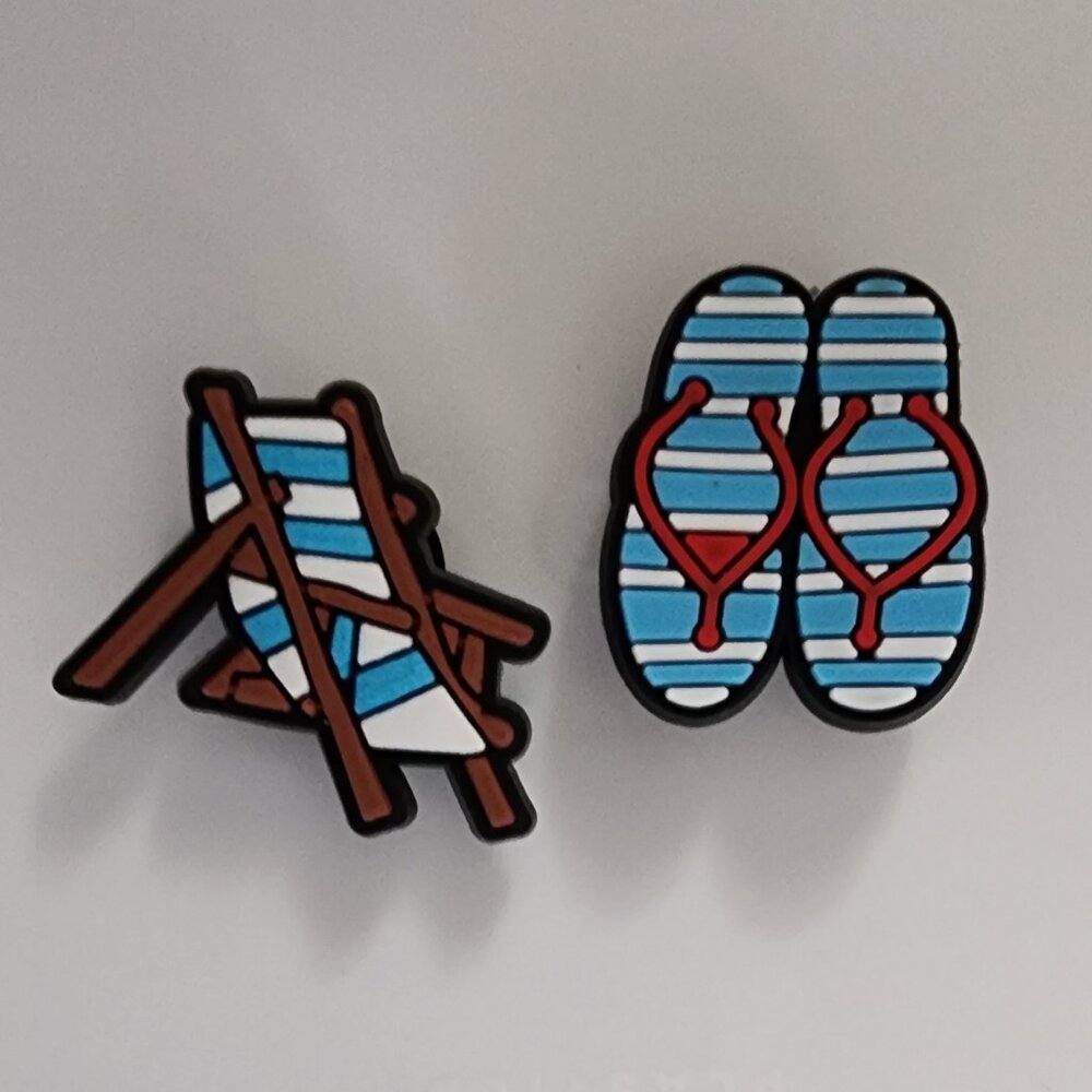Beach vacation Croc jibbits rubber shoe charms